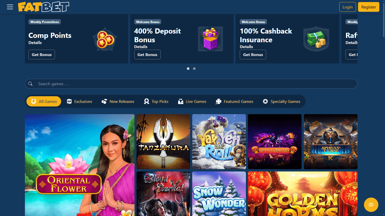 FatBet Casino Desktop screenshot